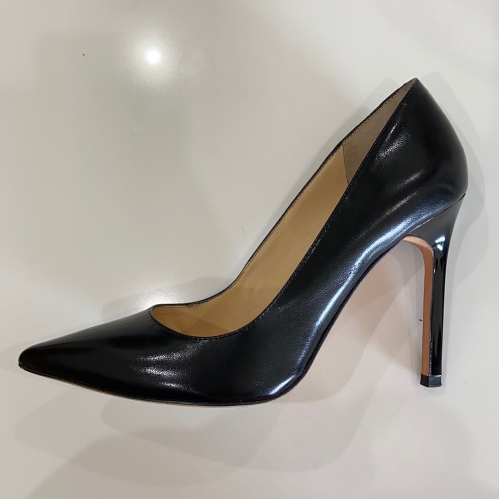 Black Leather Pumps